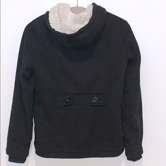 Me Jane Black Hooded Toggle Button Peacoat S - Picture 12 of 16